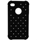 Case Para Celular iPhone Preto com Cristais - X-Cell